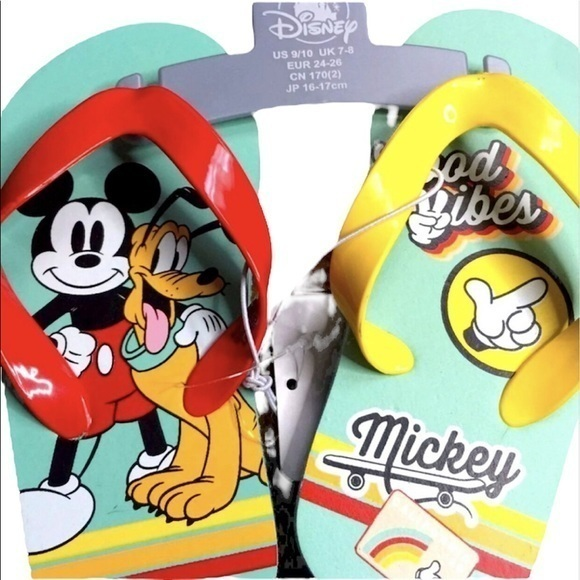 Disney Other - NWT Mickey Mouse Kids Flip Flops